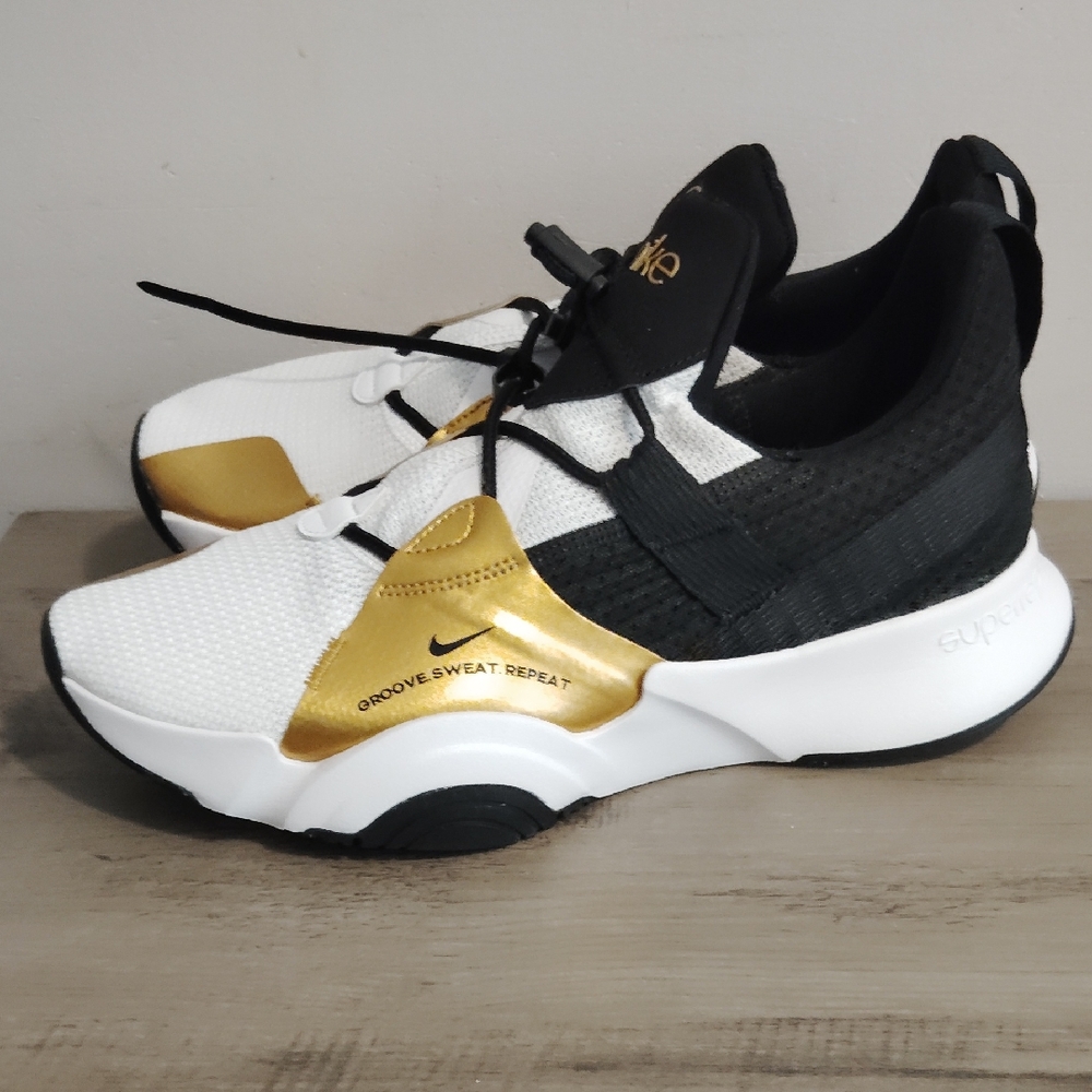 Worn Once!  Nike White and Gold Athletic Shoes